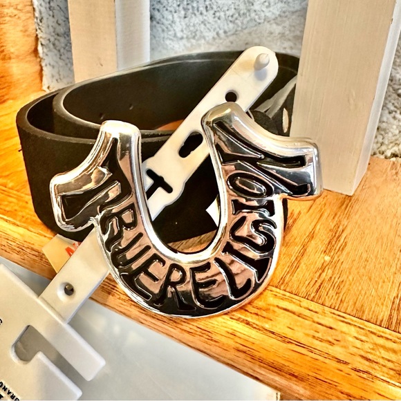 True Religion Accessories - True religion belt made of suede new tag. I have a sm/med and a med/large